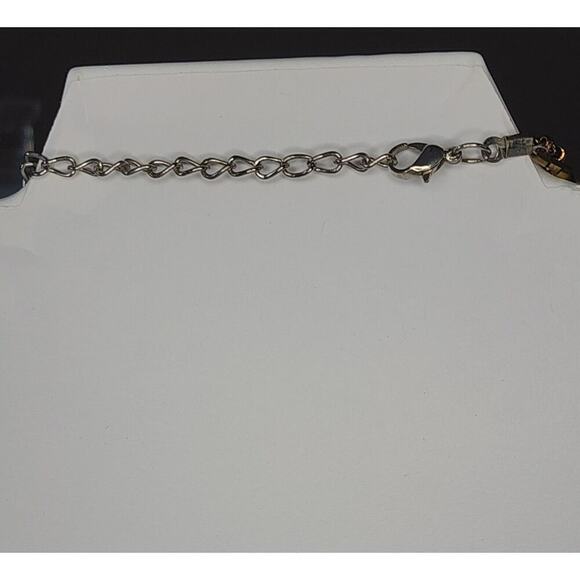 Art Glass Pendant on Multi Strand Shiny Seed Bead Necklace Bronze Gold Colors - Picture 3 of 3